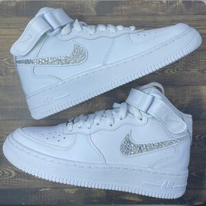Nike Air Force 1 high top bedazzled sneakers